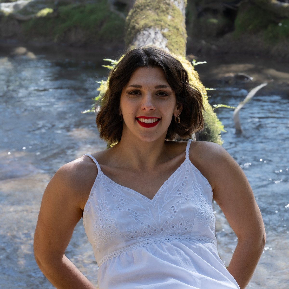 portraits devant les cascades de l'ain